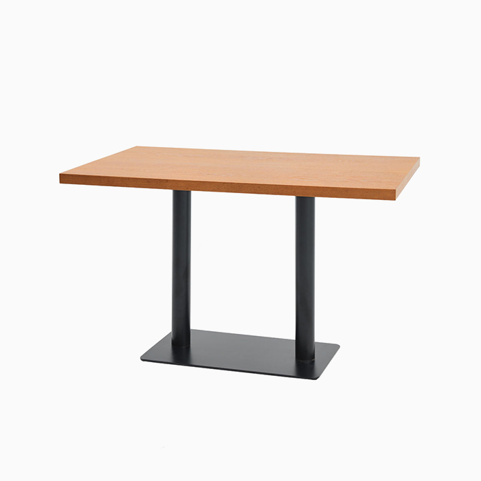4인용 무늬목 2기둥 테이블  원목 티테이블 카페테이블 북유럽테이블 인테리어 커피테이블 식탁